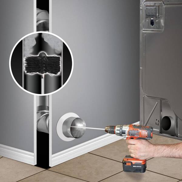 thumbnail interactive-video image 1 of 32FT Dryer Vent Cleaner Kit - Lint Brush With Drill Attachment & Flexible Snake - 3-Piece Set 1 of 5