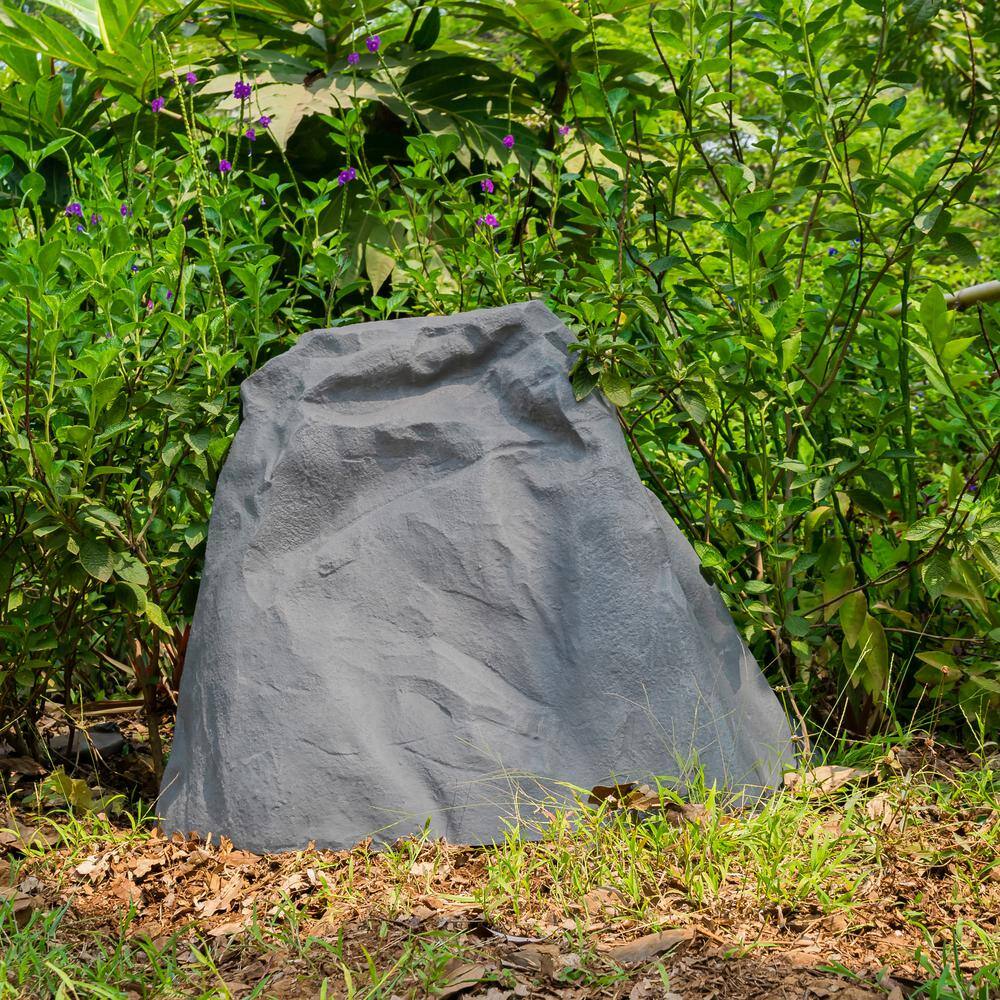 Large Black Fiberglass Artificial Rock for Gardens and Lawns