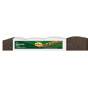 Vigoro 47 in. x 2 in. x 4 in. Brown Scalloped Rubber Garden Edging