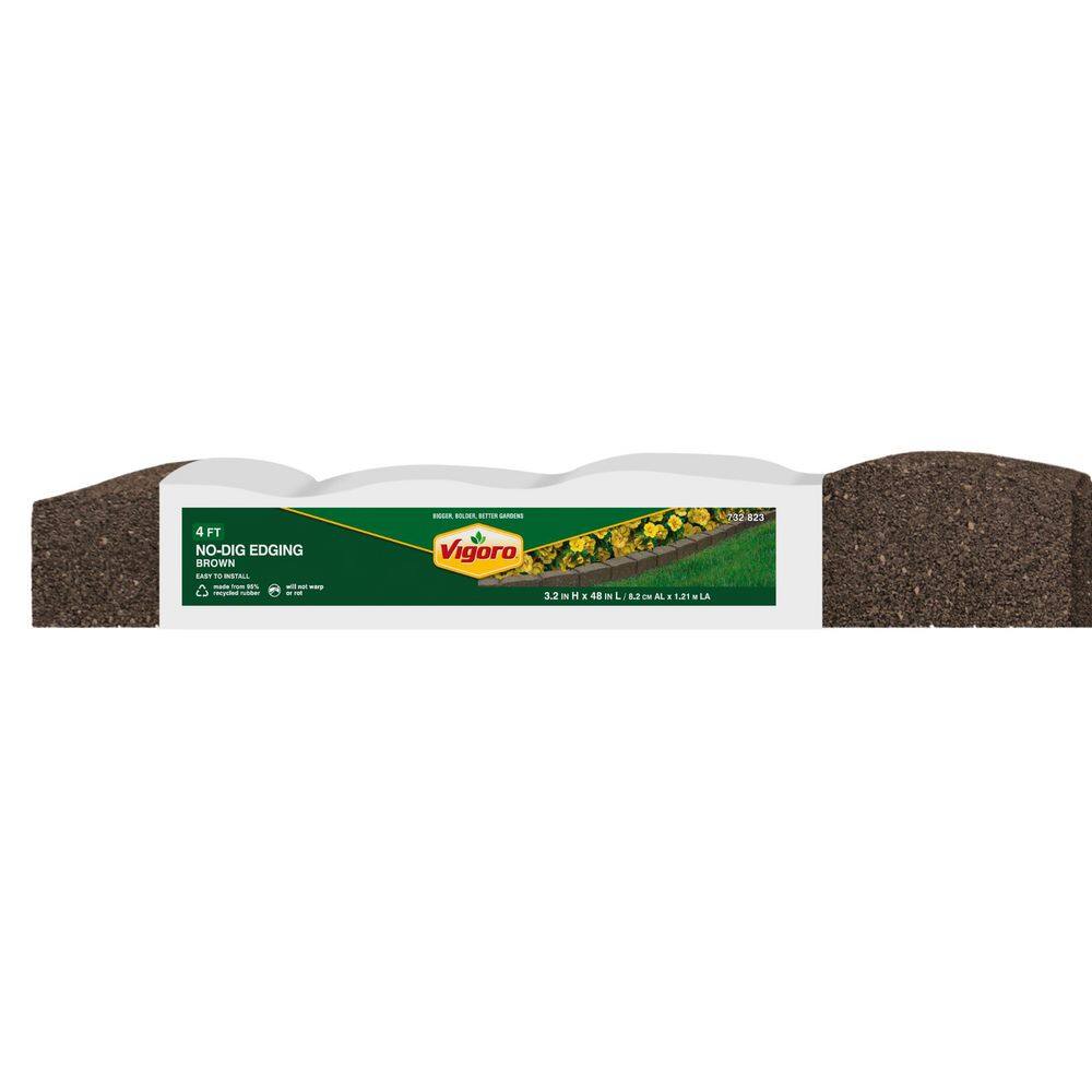 Roman Stone 4 ft. Earth Rubber Garden Edging 10-Pack