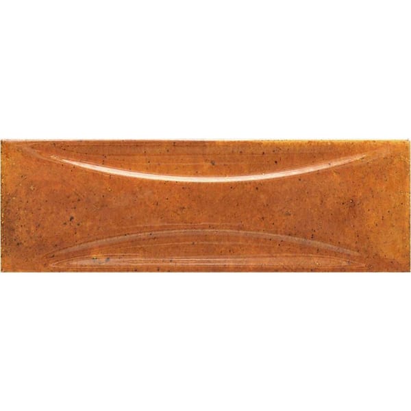 Apollo Tile Antiek Red 2.58 in. x 7.9 in. Glossy Ceramic Subway Deco Wall Tile Sample (0.14 Sq. ft./case) (1-pack)