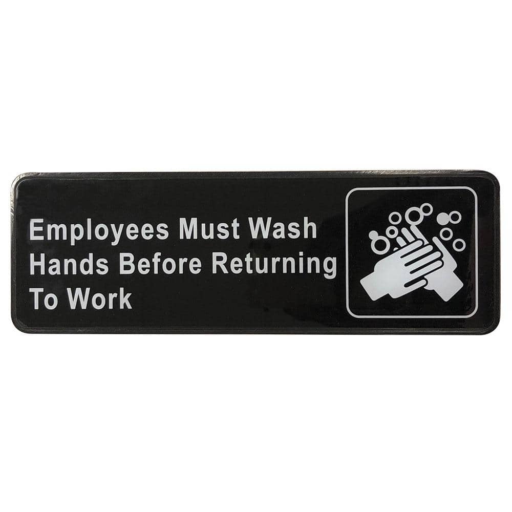 3 in. x 9 in. Plastic Employee Must Wash Hand Sign price history on PriceWatchPro