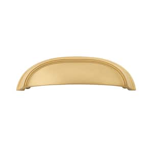 American Diner 3 in. (76 mm) and 3-3/4 in. (96 mm) Brushed Golden Brass Drawer Cup Pull (10-Pack)