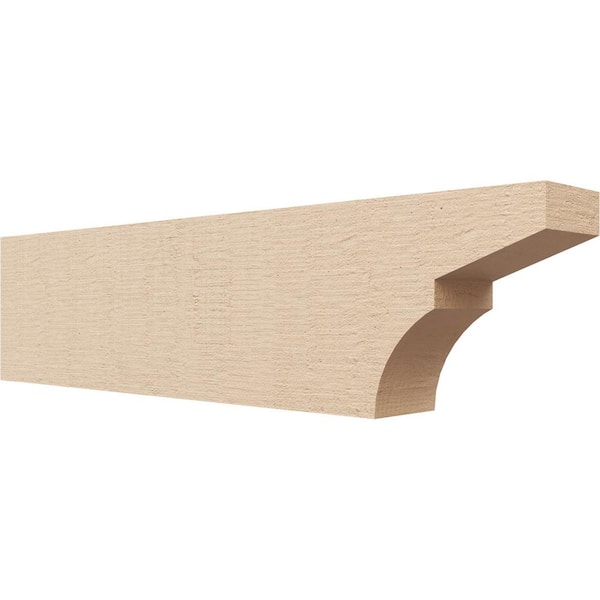 Ekena Millwork 4-in. x 8-in. x 32-in. Monterey Woodgrain, Primed Tan Timberthane Polyurethane Rafter Tail Brace