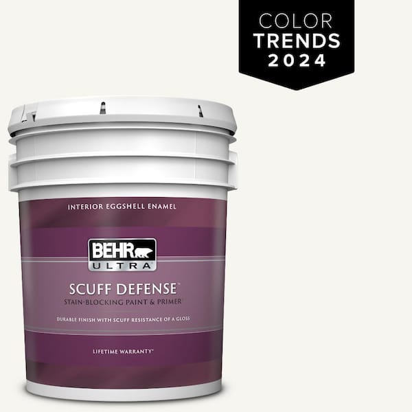 BEHR ULTRA 5 gal. Designer Collection #DC-001 Whipped Cream Extra Durable Eggshell Enamel Interior Paint & Primer