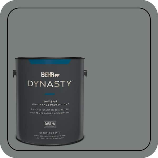 BEHR DYNASTY 1 gal. #PPU25-18 Shutter Gray Satin Enamel Exterior Stain-Blocking Paint & Primer