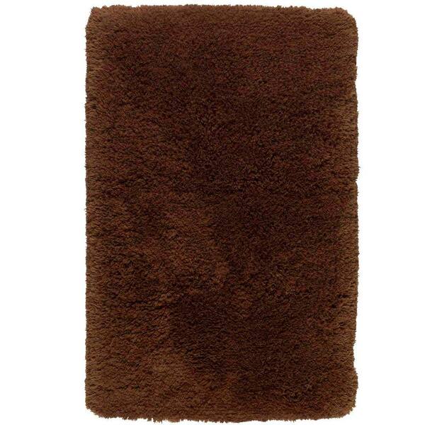 Shaw Living Sassy Shag Coffee 2 ft. x 3 ft. 4 in. Bath Rug-DISCONTINUED