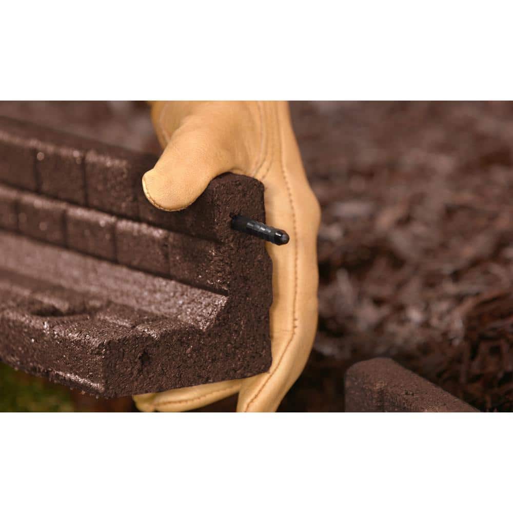 4 ft. Brickface Rubber Landscape Lawn Edging (Set of 6)
