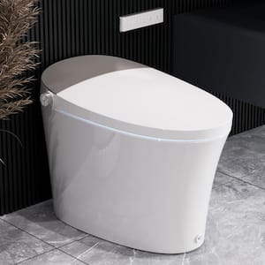 1.28 GPF Elongated Smart Toilet Bidet in White with Auto Open/Close Flush, Warm Water, UV Sterilization, Deodorization