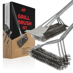BBQ Grill Brush and Scraper Set