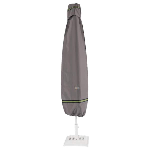 Classic Accessories Duck Covers Soteria 76 in. Grey Umbrella Cover with Integrated Installation Pole