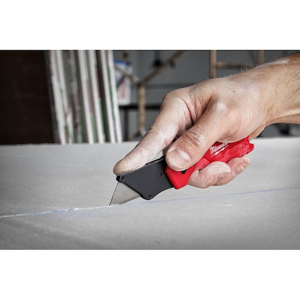 100 ft. Bold Line Chalk Reel Kit with Red Chalk and Fastback Compact Folding Utility Knife