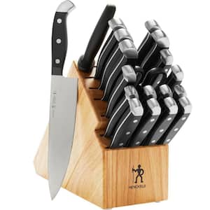 20-Piece Stainless Steel German Engineered Knife Set with Block in Natural