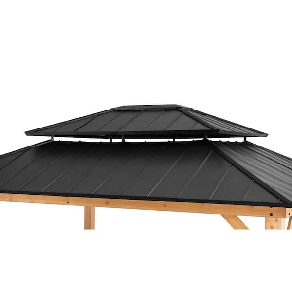 Sunjoy Archwood 13 ft. x 15 ft. Cedar Framed Gazebo with