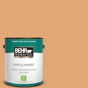 1 gal. #280D-4 Caramel Sundae Semi-Gloss Enamel Low Odor Interior Paint & Primer