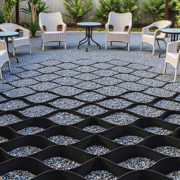 Ground Grid 1885 lb. per sq. ft. Load Weed Barrier 2 in. Depth Patio Pavers 27 x 4 ft. Ground Stabilization Grid for DIY