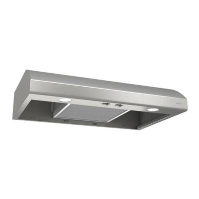 Osmos 30 in. 300 Max Blower CFM Convertible Under-Cabinet Range Hood with Light in Stainless Steel
