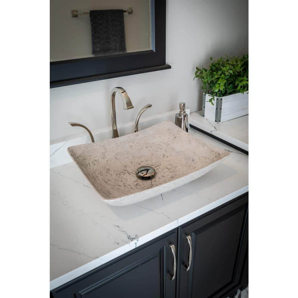 Eden Bath 16.3'' Dark Gray Concrete Circular Bathroom Sink