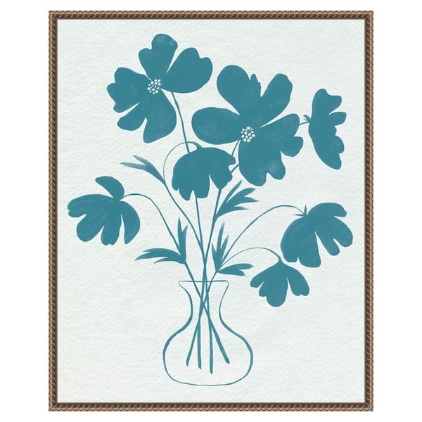 Amanti Art Elementary Arrangement II by Grace Popp 1-Piece Floater Frame Canvas Giclee Home Art Print 28 in. x 23 in.
