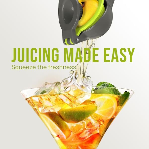 Zulay Kitchen Metal 2-in-1 Lemon Squeezer Hand Juicer Manual