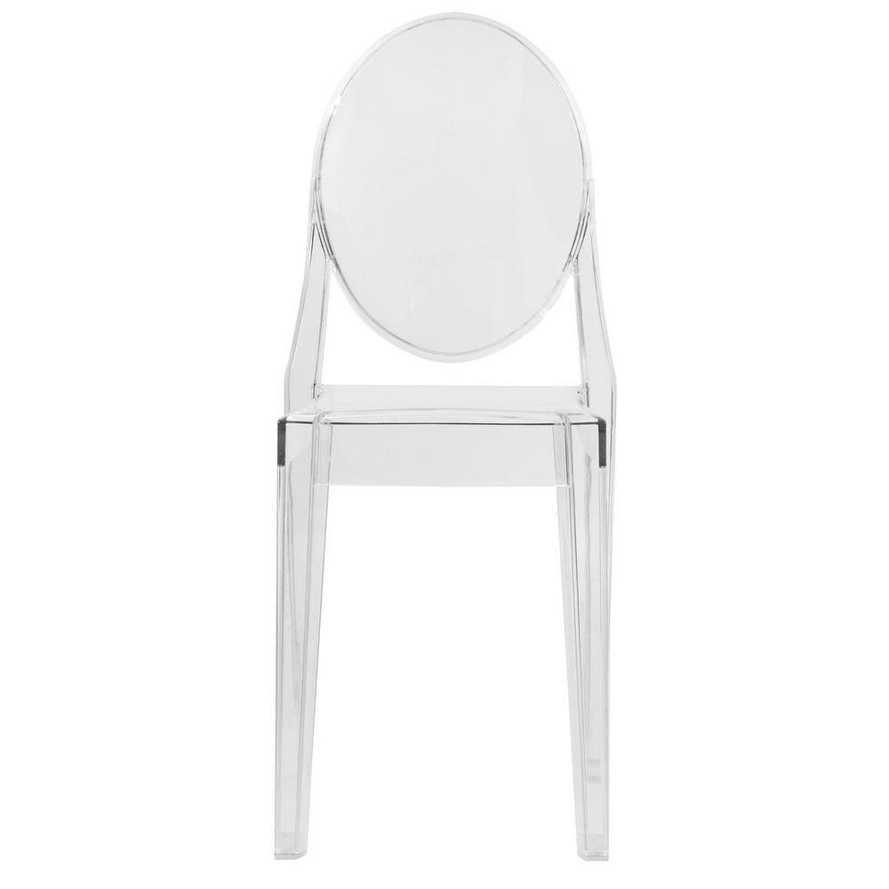 Marion Transparent Acrylic Armless Chair - Clear