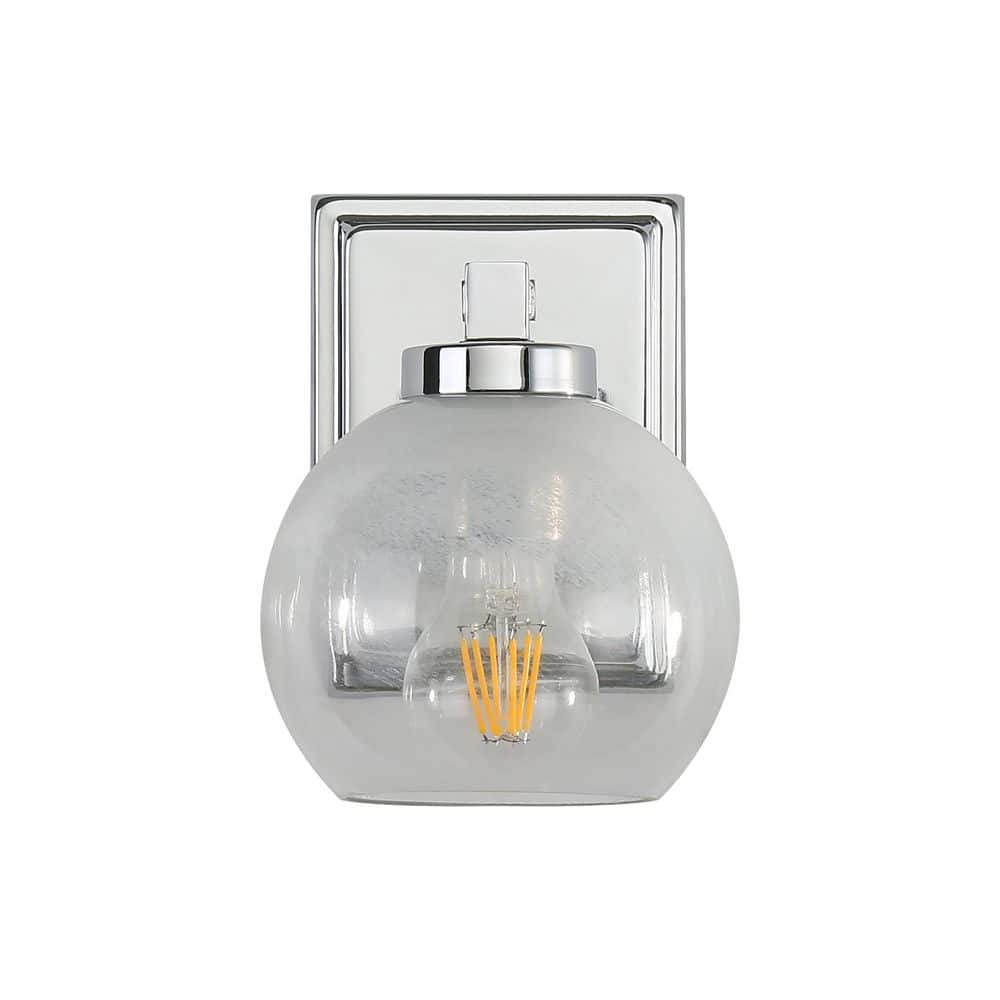 Elliott 7.25 in. 1 Light Chrome Vanity Light with Alabaster Shade price history on PriceWatchPro