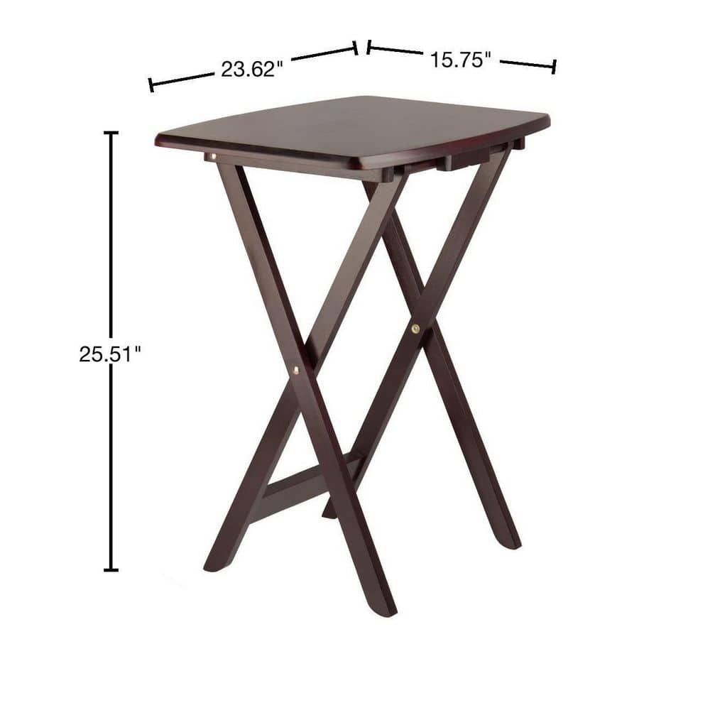Dylan Espresso Wood 5-Piece Snack Table Set