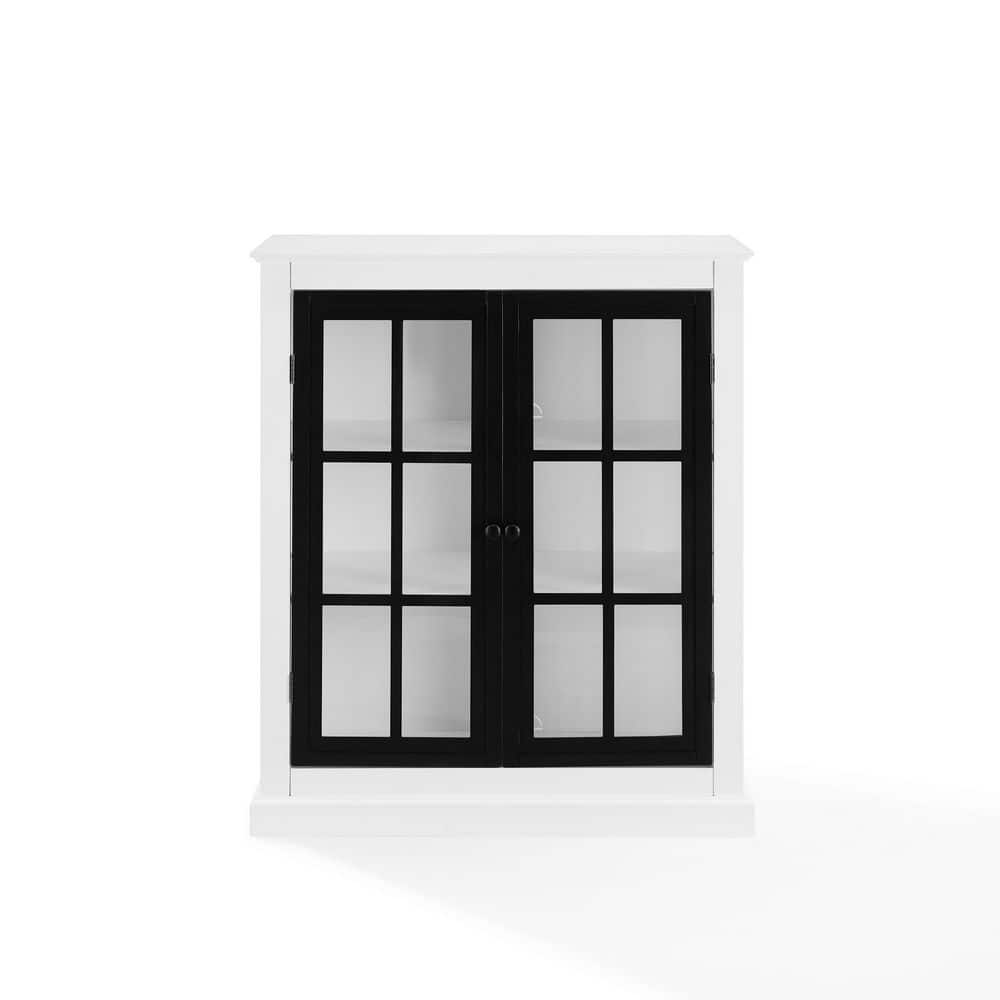 Cecily Black and White MDF Freestanding Office Storage Cabinet