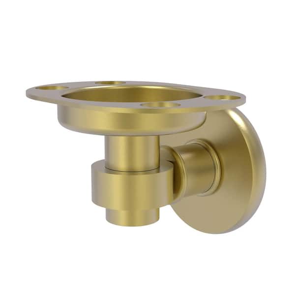 Allied Brass Continental Collection Tumbler and Toothbrush Holder in Satin Brass