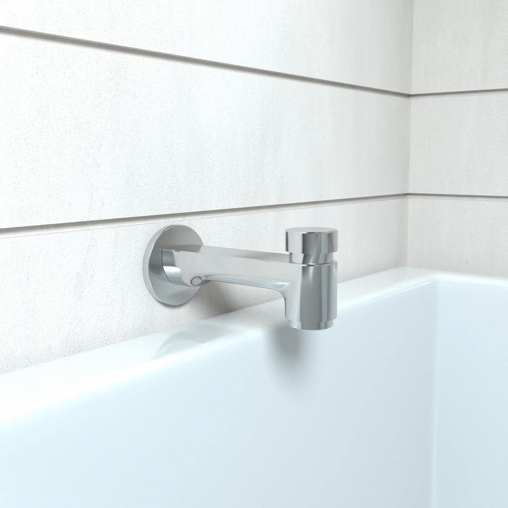 Chrome Wall Mounted Tub Spout with Diverter