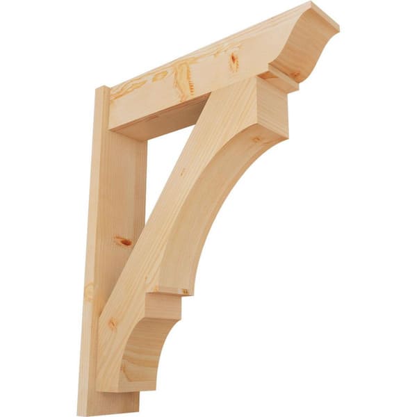 Ekena Millwork 8 in. x 38 in. x 30 in. Douglas Fir Balboa Traditional Smooth Outlooker