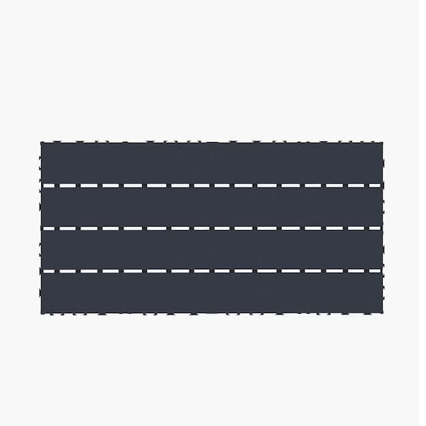 YOFE 2 ft. x 1 ft. All-Weather Outdoor Plastic Interlocking Deck Tiles, Garage Floor Tiles in Gray Pattern 7 (24 Per Case)