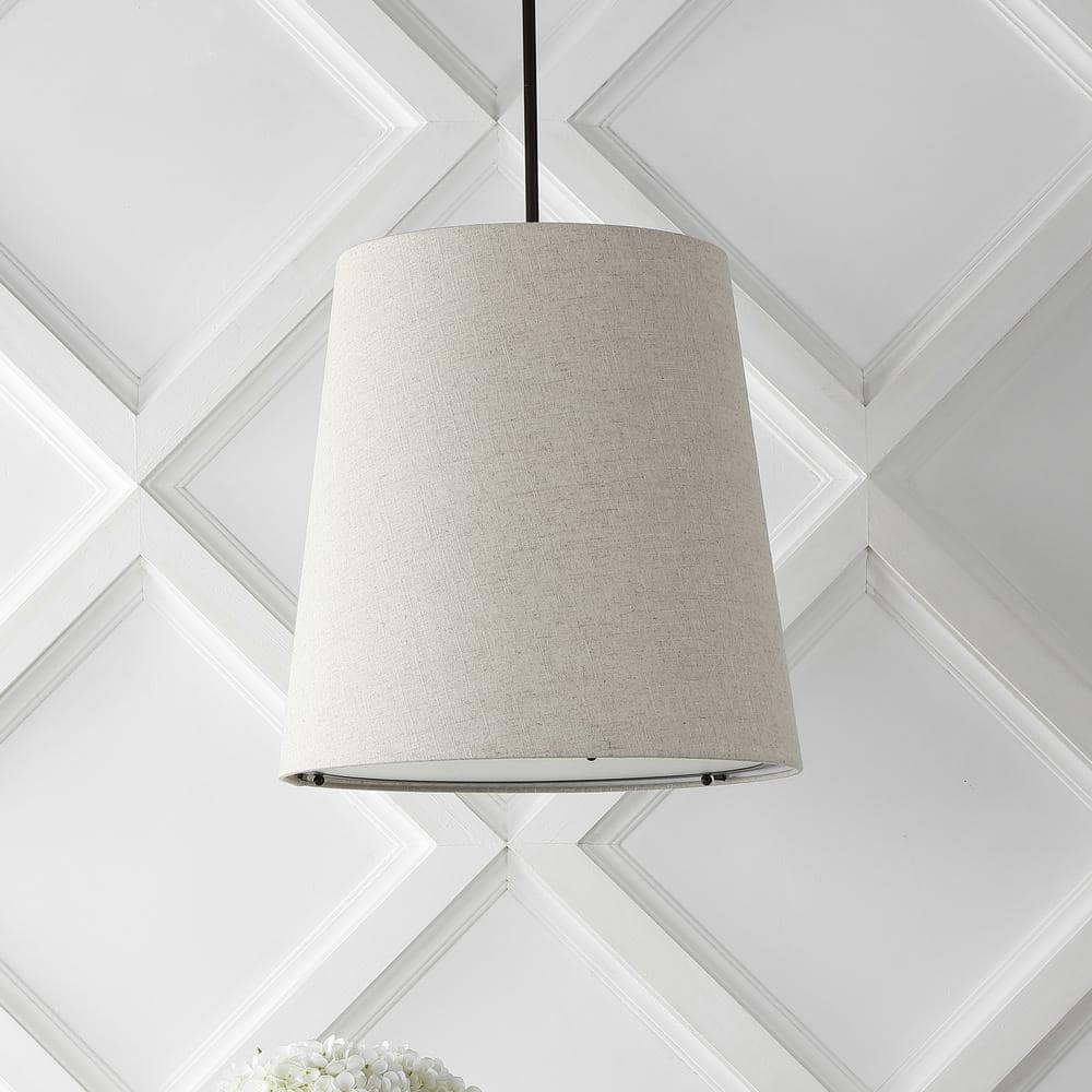 Arden 18" Bohemian Farmhouse Adjustable LED Pendant in Oil-Rubbed Bronze