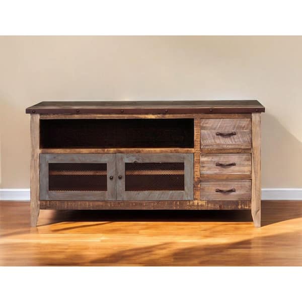 Brown TV Stand Fits TV's up to 60 in. with Drawers;Shelves;Cabinet