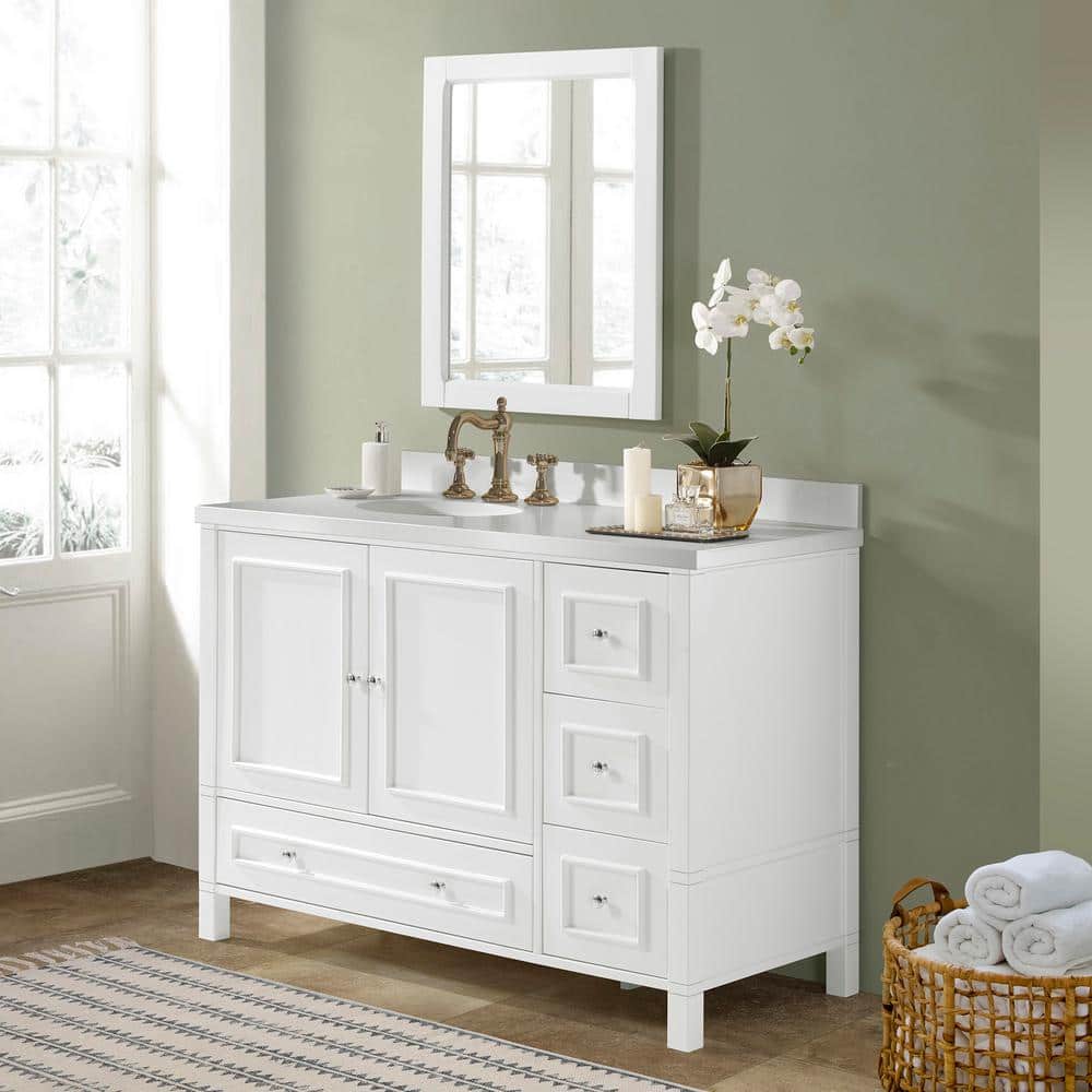 Williamsburg 48" White Pine Vanity Cabinet with Soft Close Drawers