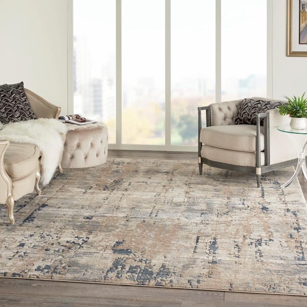 Nourison Elation 7' x 10' Ivory Grey Rectangle Rug, Sprintz Furniture