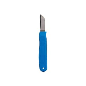 Ergonomic Cable Splicing Knife with Thermoplastic Rubber Handle, Blue, 2-IN Blade