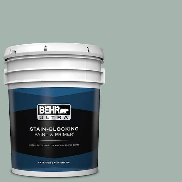 BEHR ULTRA 5 gal. #460E-3 Smokey Slate Satin Enamel Exterior Paint & Primer