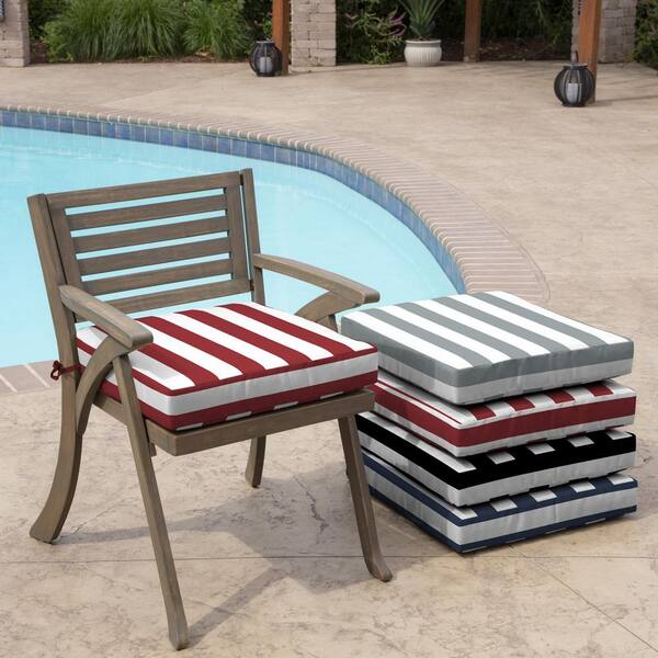 ARDEN SELECTIONS 21 in. x 21 in. Ruby Red Cabana Stripe