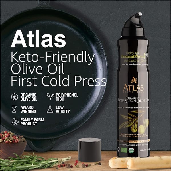 エッセンシャルオイル aya6 A ATLAS OLIVE OILS ATLAS SPRAY Organic Extra Virgin Olive Oil-low