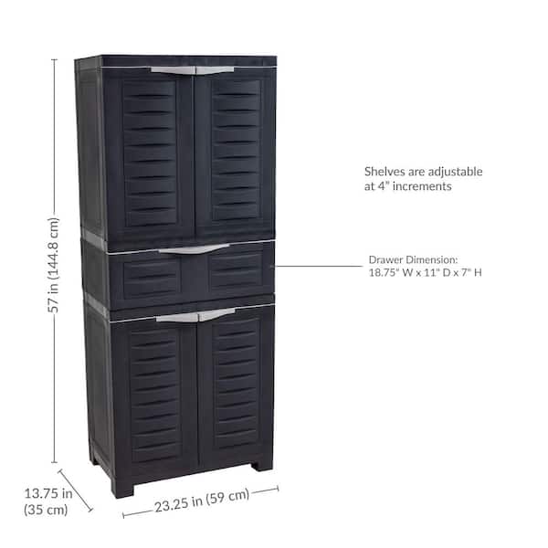Sunnydaze Plastic Storage 23.25