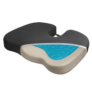 17.7 in. x 13.6 in. x 3.2 in. RelaxFushion Memorial Foam and Gel Coccyx Seat Cushion