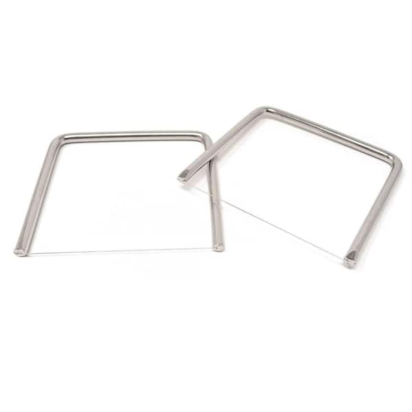 Small Stainless Steel Wire Cheese Slicer and Butter Cutter, 3.43 x 3.23 in. Capacity, 2-Piece Set