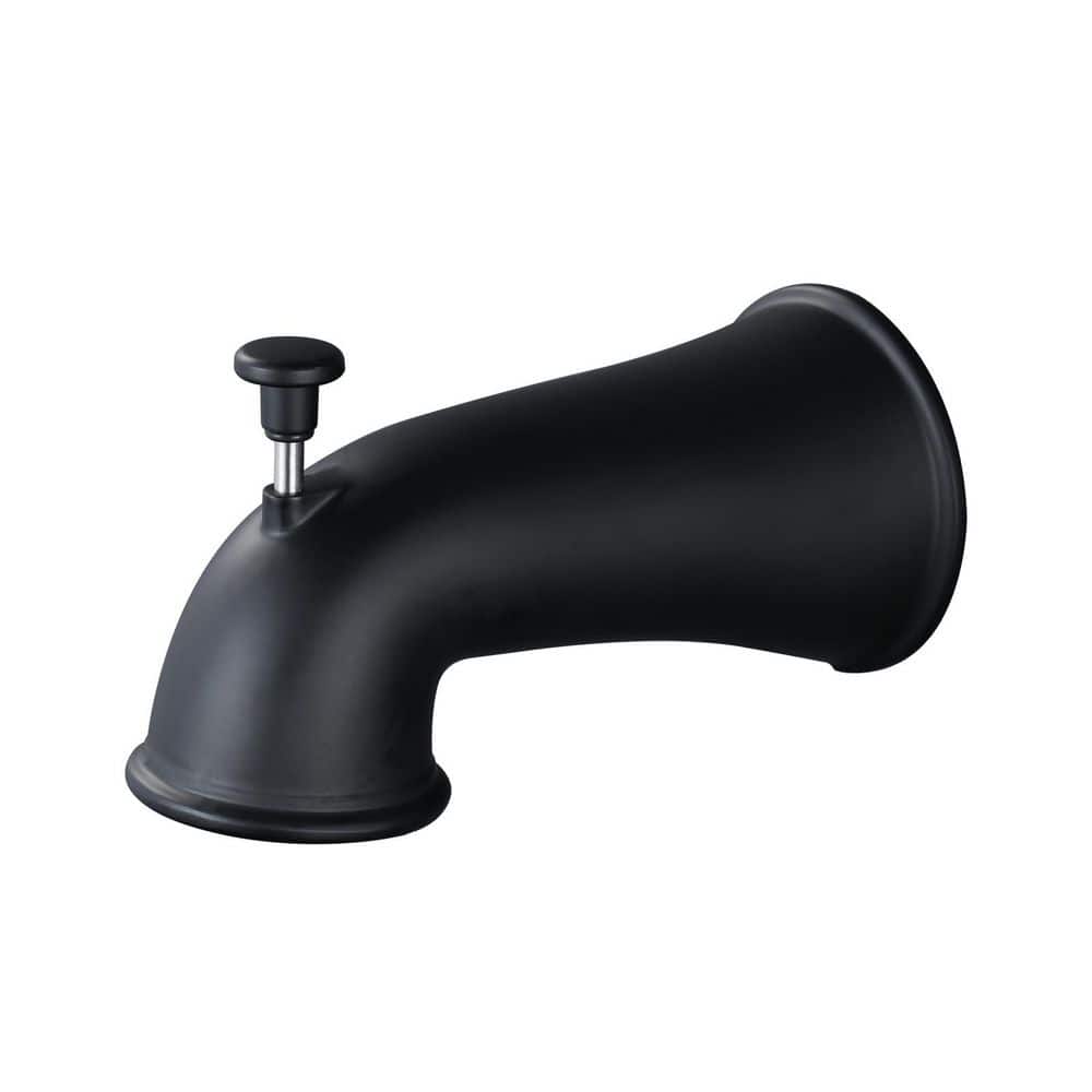 Slip on Metal Bathroom Tub Spout with Diverter for 1/2 in. Copper Tube in Matte Black price history on PriceWatchPro