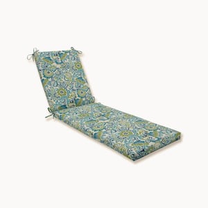 Floral 23 x 30 Outdoor Chaise Lounge Cushion in Blue/Green Zoe
