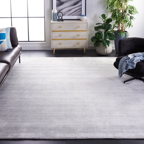 Mirage 10 ft. x 14 ft. Ash Solid Color Area Rug