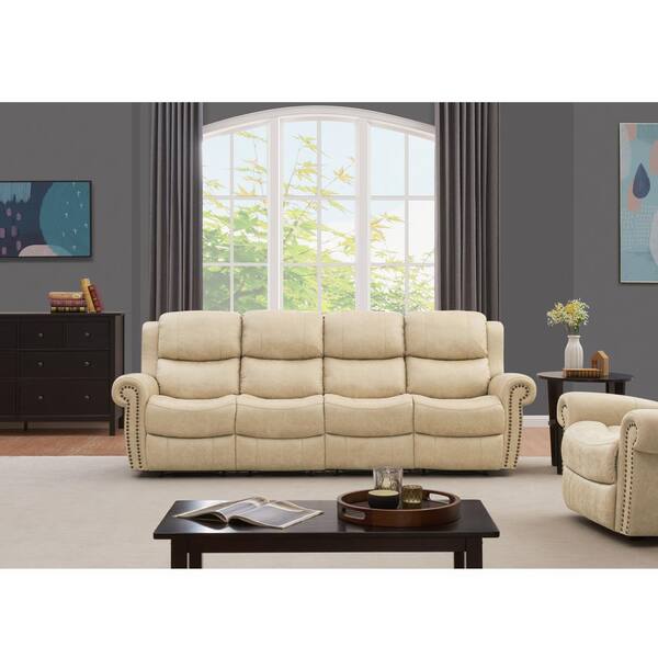 tan 4 seater sofa