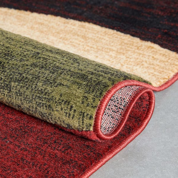 Floor Mat, Small Rug, Thick Carpet, Rectangle Rug, Red And Yellow Rug, –  georgemillerart