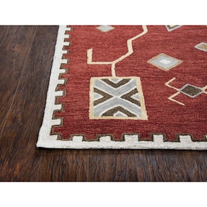 Durango Red/Multi-Color 8 ft. x 11 ft. Native American Area Rug