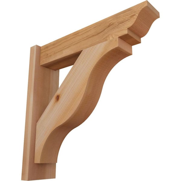 Ekena Millwork 6 in. x 22 in. x 22 in. Western Red Cedar Fuston Traditional Smooth Outlooker